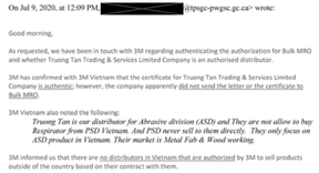 An email from Public Services and Procurement Canada's investigative arm to procurement workers, dated July 9, 2020